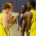 From left, Michigan basketball players Matt Vogrich, Max Bielfeldt, Eso Akunne and Corey Person joke around during media day at the Player Development Center on Wednesday. Melanie Maxwell I AnnArbor.com